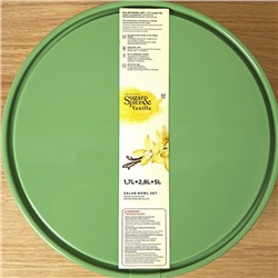 Набор салатников с крышками Giaretti Bono, 3 шт.: 5 л, 2.8 л, 1.7 л, пластик, МИКС