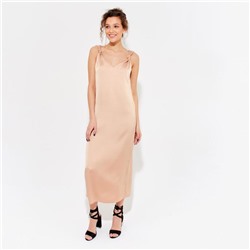 Платье миди женское MINAKU: Silk Pleasure, цвет кофе, размер 50