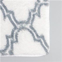 Коврик Доляна «Вензель», 40×60 см, белый