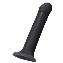 Черный фаллос на присоске Silicone Bendable Dildo XL - 20 см.