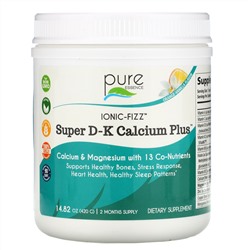 Pure Essence, Ionic-Fizz, Super D-K Calcium Plus, апельсин и ваниль, 420 г (14,82 унции)