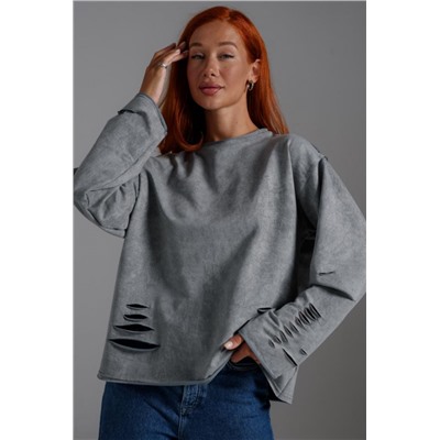 67172 толстовка женская (Винтаж серый)
