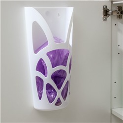 Корзина для пакетов IDEA «Геометрия», пластик, 18×9×35 см, белая