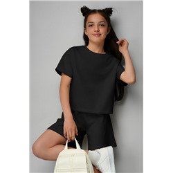 Костюм из футера для девочки оверсайз Happyfox