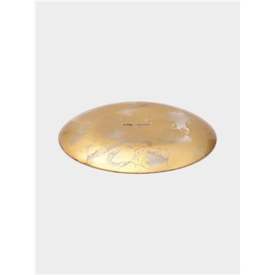 Тарелка Magistro Gold Dust, d=21 см, стекло, золотистая