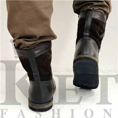 Мини монголки коричневые, войлочная подошва