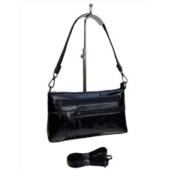 Женская сумка из натуральной кожи, цвет  черный