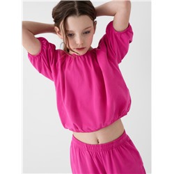 Комплект трикотажный для девочек: джемпер (футболка), брюки