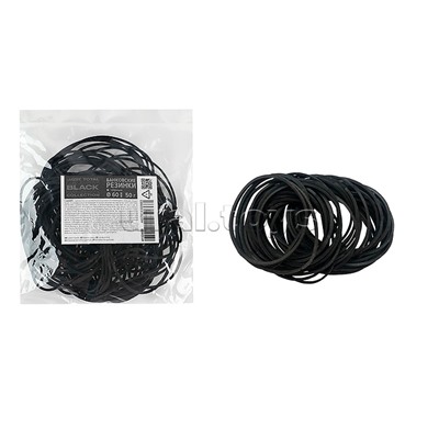 Резинки банковские "TOTAL BLACK" диаметр 60 мм, 50 г, черный цвет