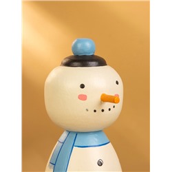 Японская кукла кокеши «Снеговик», 7×8.5×17 см