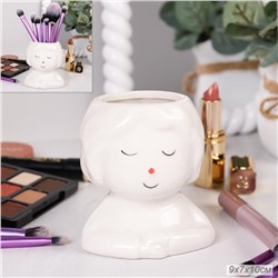 Подставка органайзер для косметики 9х7x10 см Загадочная девочка / WN11 /уп 100/ 717502