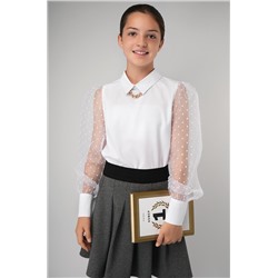 Нарядная блузка для девочки с длинным рукавом Happyfox