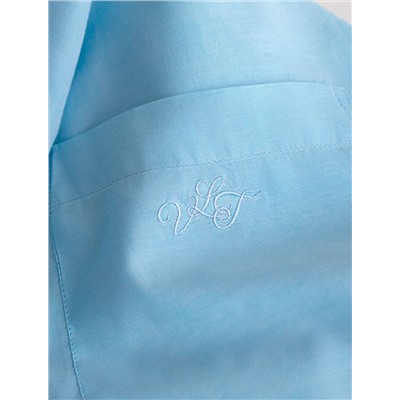 Блузка свободная с карманом из 100% хлопка