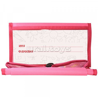 Кармашки-органайзер в шкафчик для детского сада 5 карманов 83x24 см розовый