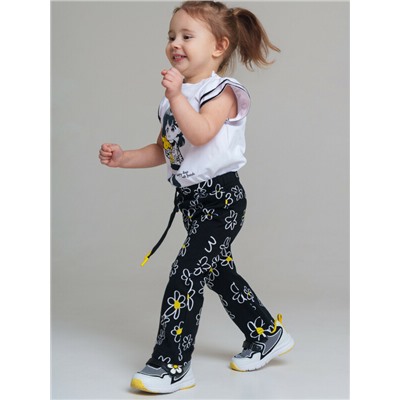 Брюки детские трикотажные для девочек, 2 пары в комплекте