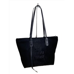 Женская сумка из искусственной замши, цвет черный