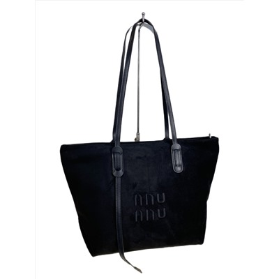 Женская сумка из искусственной замши, цвет черный