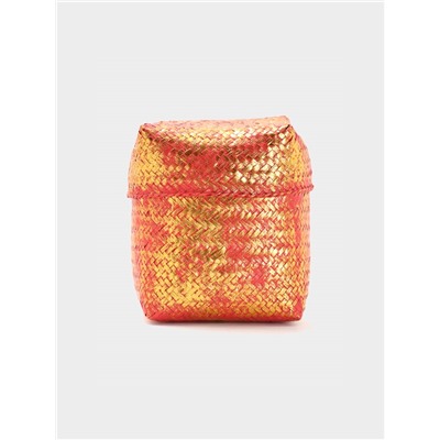 Корзинка плетёная «Голден», 20×20×26 см, розовая