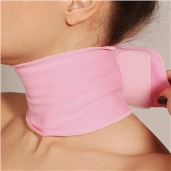 Гелевая SPA-маска для шеи, многоразовая, на липучке, 46×10 см, розовая