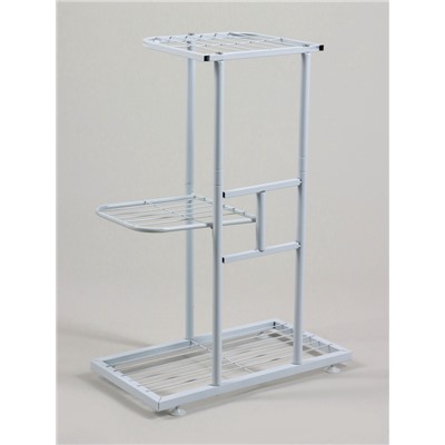 Подставка для цветов Greengo, 3 полки, 43×22×57 см, напольная, металл, белая