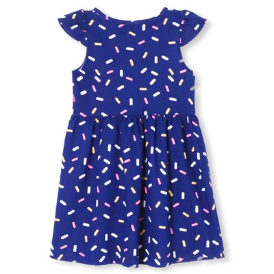 Платье для девочки «Конфетти», тёмно-синее, рост 122-128 см