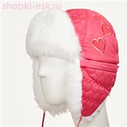 229-З Валентинка Ушанка для девочки (50-52)