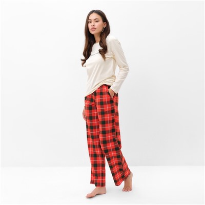 Пижама женская (лонгслив и брюки) KAFTAN What's your wish? размер 40-42