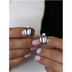 Серьги из серебра родированные - Сердца 220-10-271р
