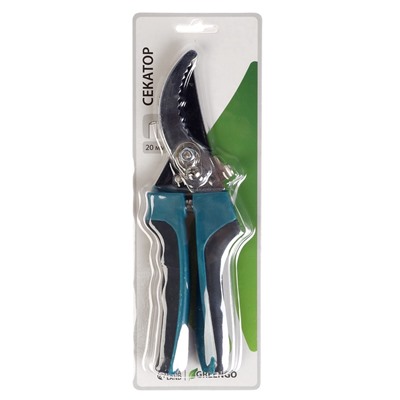 Секатор плоскостной, 9" (23 см), с пластиковыми ручками, Greengo