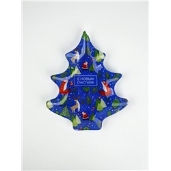 Тарелка новогодняя плоская «С Новым годом», 19.5×16.5 см