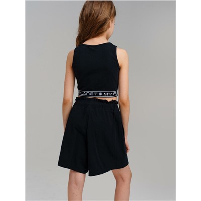 Комплект трикотажный для девочек: джемпер (футболка), шорты