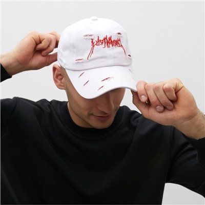 Бейсболка с вышивкой MINAKU, размер 58, белая