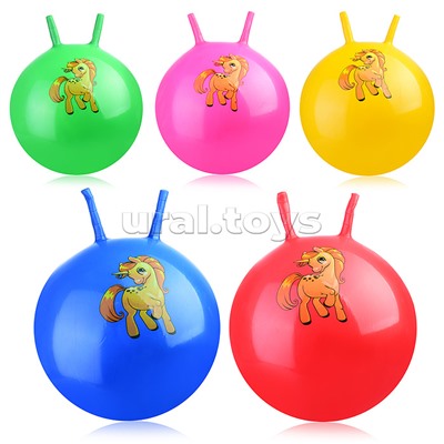 Мяч с рожками 45см "Единорожка" (цвет в ассортименте)