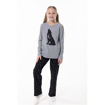 Пижама футболка с длинным рукавом и брюки М225116Псч