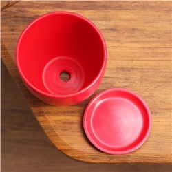Горшок для цветов «Колор гейм», 600 мл л, d=12 см, h=10.5 см, керамический, с поддоном, красный