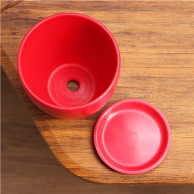 Горшок для цветов «Колор гейм», 600 мл л, d=12 см, h=10.5 см, керамический, с поддоном, красный