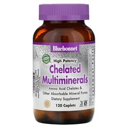 Bluebonnet Nutrition, Хелатные мультиминералы высокой эффективности, 120 капсул