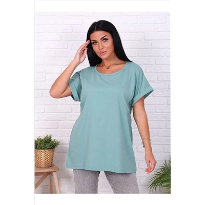 Футболка без рисунка с отворотами на рукавах, хлопок 100%, Арт. 561 НАТАЛИ, 1070921