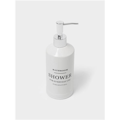 Аксессуары для ванной «Лофт», 4 предмета, мыльница, дозатор для мыла 440 мл, 2 стакана 320 мл, белые