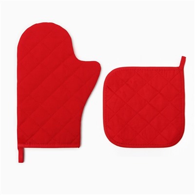 Набор подарочный «Этель» Christmas melody, варежка 20×28 см, прихватка 19×19 см, хлопок 100%