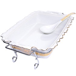 30649 Мармит керамика 2,5л 4пр.с ложкой и свечкой LR (х4)