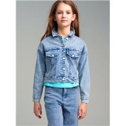 Куртка текстильная джинсовая для девочек