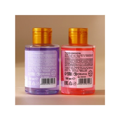 Новогодний подарочный набор косметики «Мечтай»: гель для душа 2×100 мл и мочалка для тела, URAL LAB