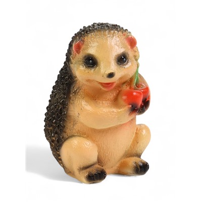 Садовая фигура из гипса «Ёжик с вишней», 9×11×13.5 см