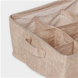 Органайзер для хранения белья Доляна My Basket, 9 ячеек, 28×28×12 см, бежевый
