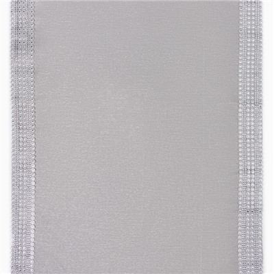 Дорожка на стол Этель со стразами, 50×100 ±5 см, серая, п/э