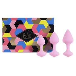 Набор из 3 нежно-розовых анальных пробок Bibi Butt Plug Set