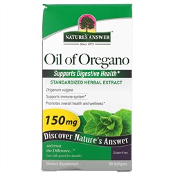 Nature's Answer, масло орегано, 150 мг, 90 мягких таблеток