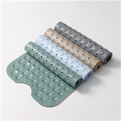 Коврик противоскользящий в ванну Доляна «Пузырьки», на присосках, 39×101 см, МИКС