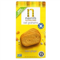 Nairn's, Oat Grahams, Gluten Free, Stem Ginger, 5.64 oz (160 g)